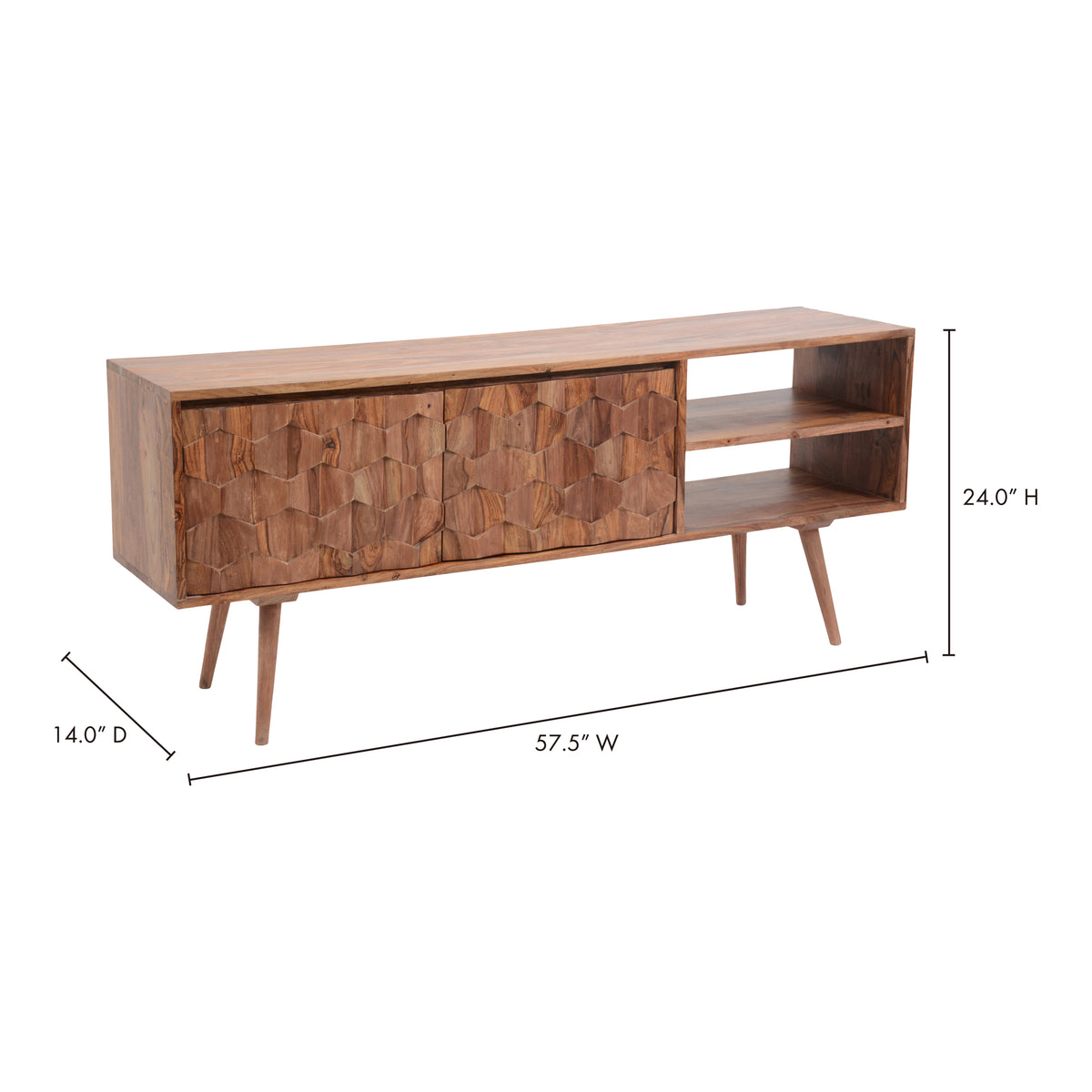 O2 TV Cabinet – 57" Sheesham Wood TV Cabinet (11)