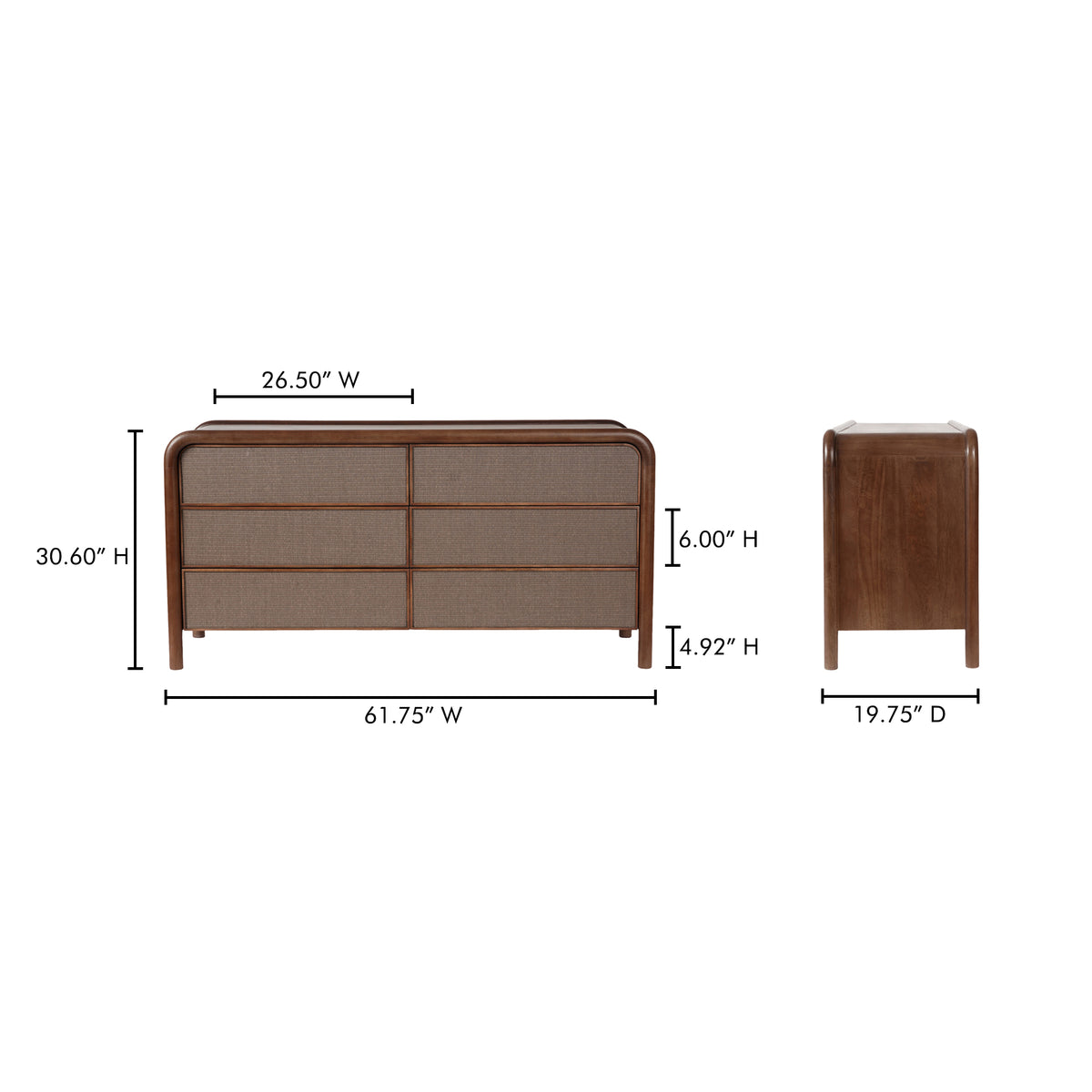 Rye Dresser – 61.75" Mango Wood 6 Drawer Dresser (12)