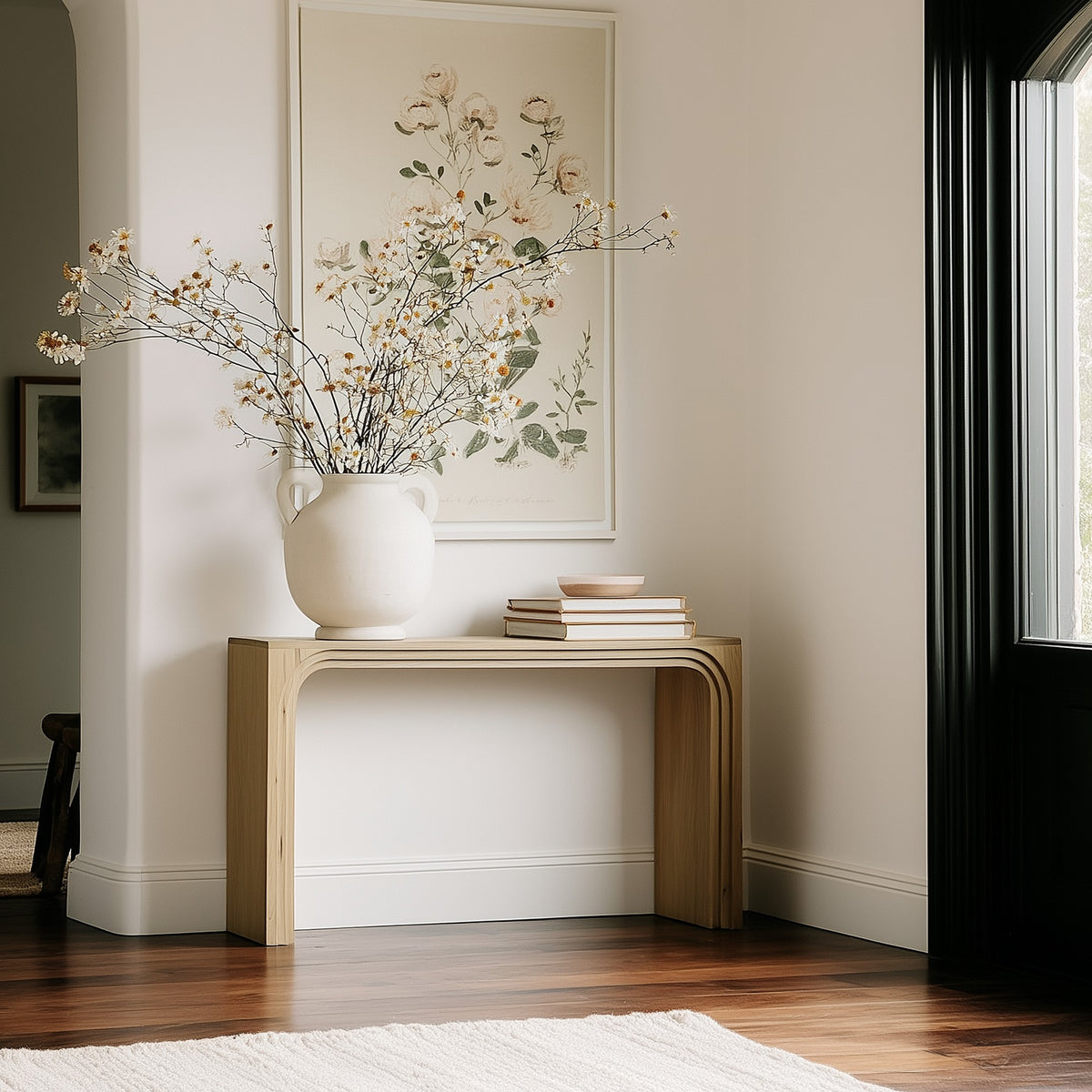 Berkley Console Table – 43" Solid Oak Console Table (7)