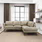 Benson L Shape Leather Sectional Chaise Sofa 97'