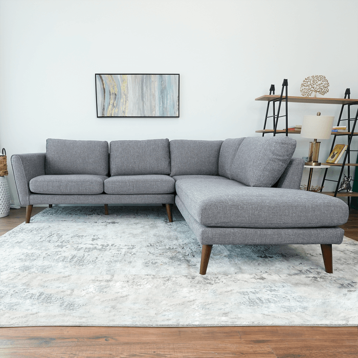Fabric L-Shape Sectional Chaise Sofa 97” – in room setting