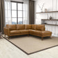 Benson L Shape Leather Sectional Chaise Sofa 97'