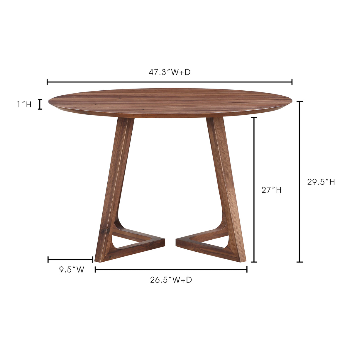 Godenza Round Dining Table – 47" Solid Wood Round Dining Table (2 Colors) (11)