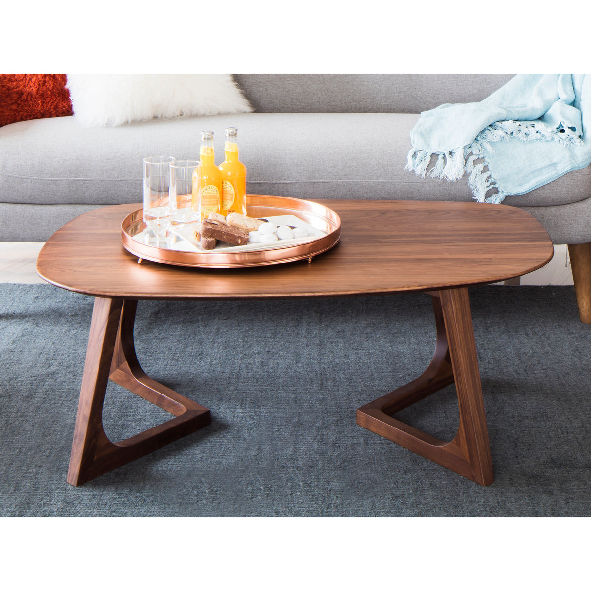 Godenza Coffee Table – 42" Solid Walnut Coffee Table (2)