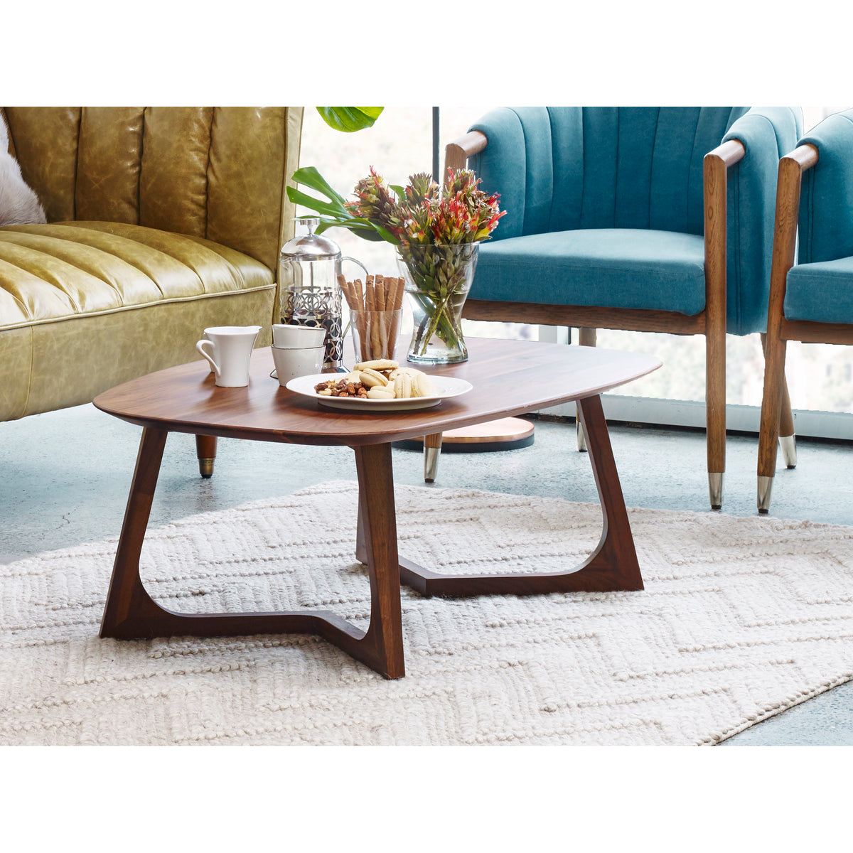 Godenza Coffee Table – 42" Solid Walnut Coffee Table (3)