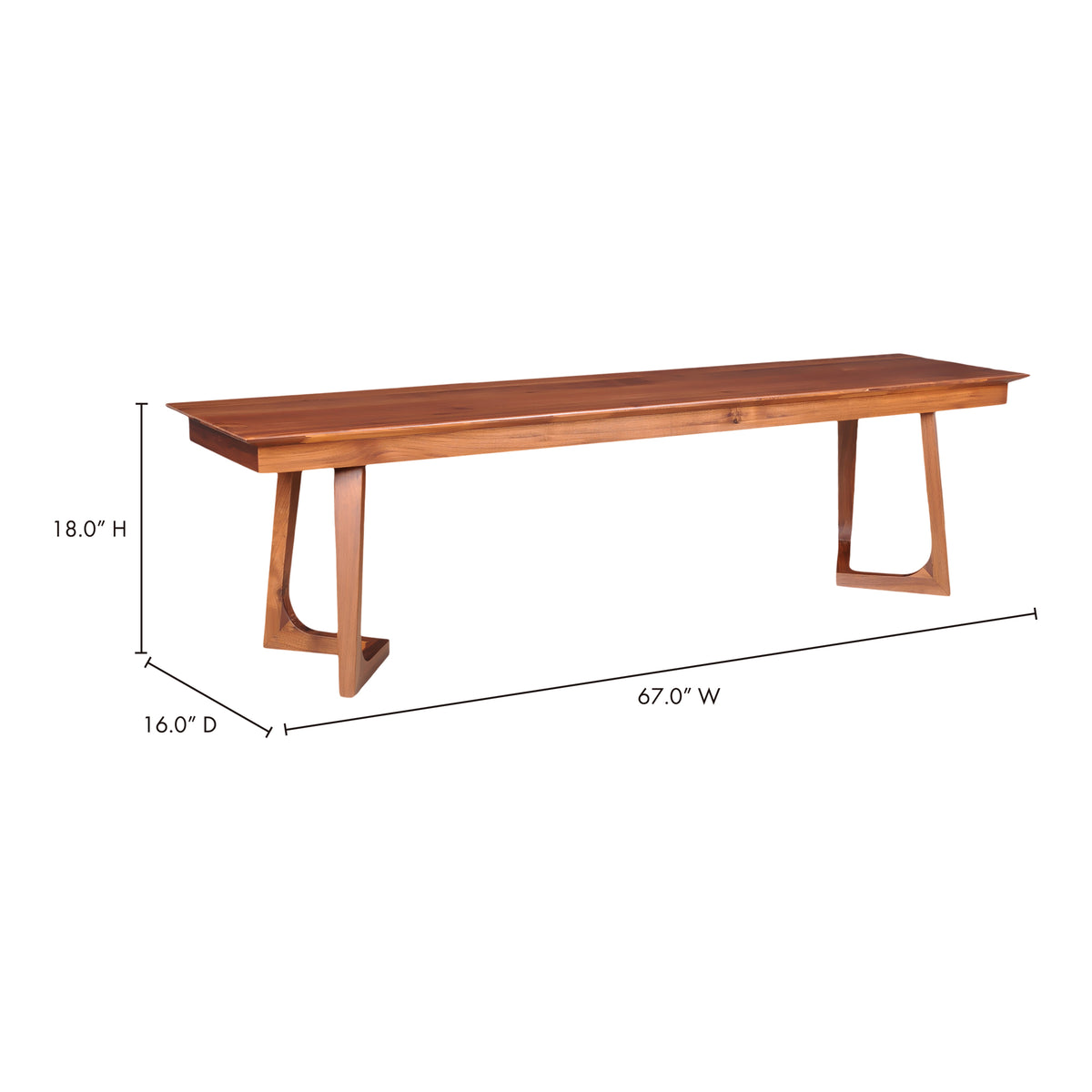 Godenza Bench – 67" Solid Walnut Bench (4)