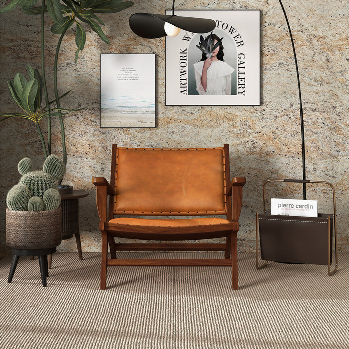 Colin MCM Leather Upholstered Armchair