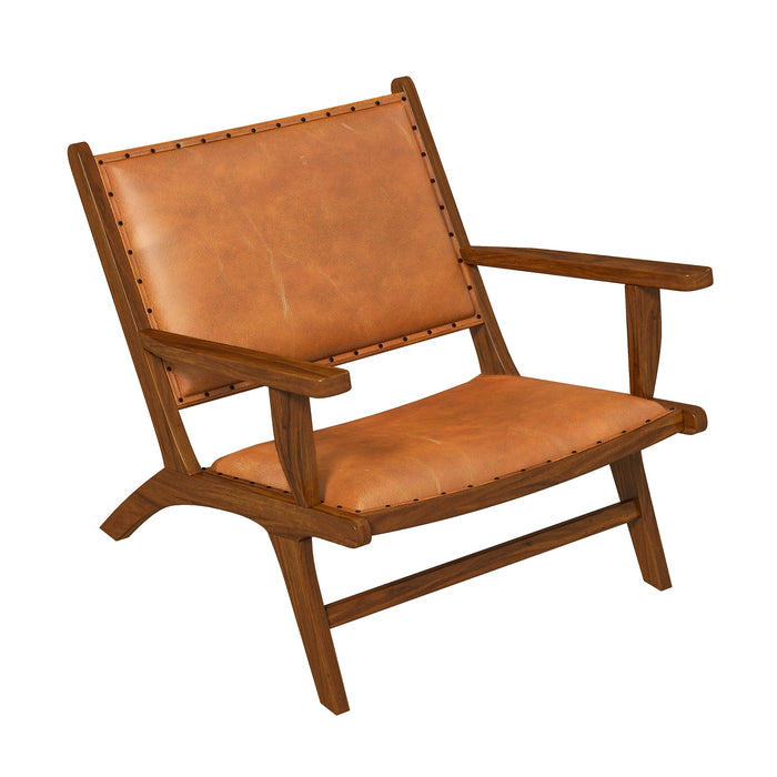 Colin MCM Leather Upholstered Armchair