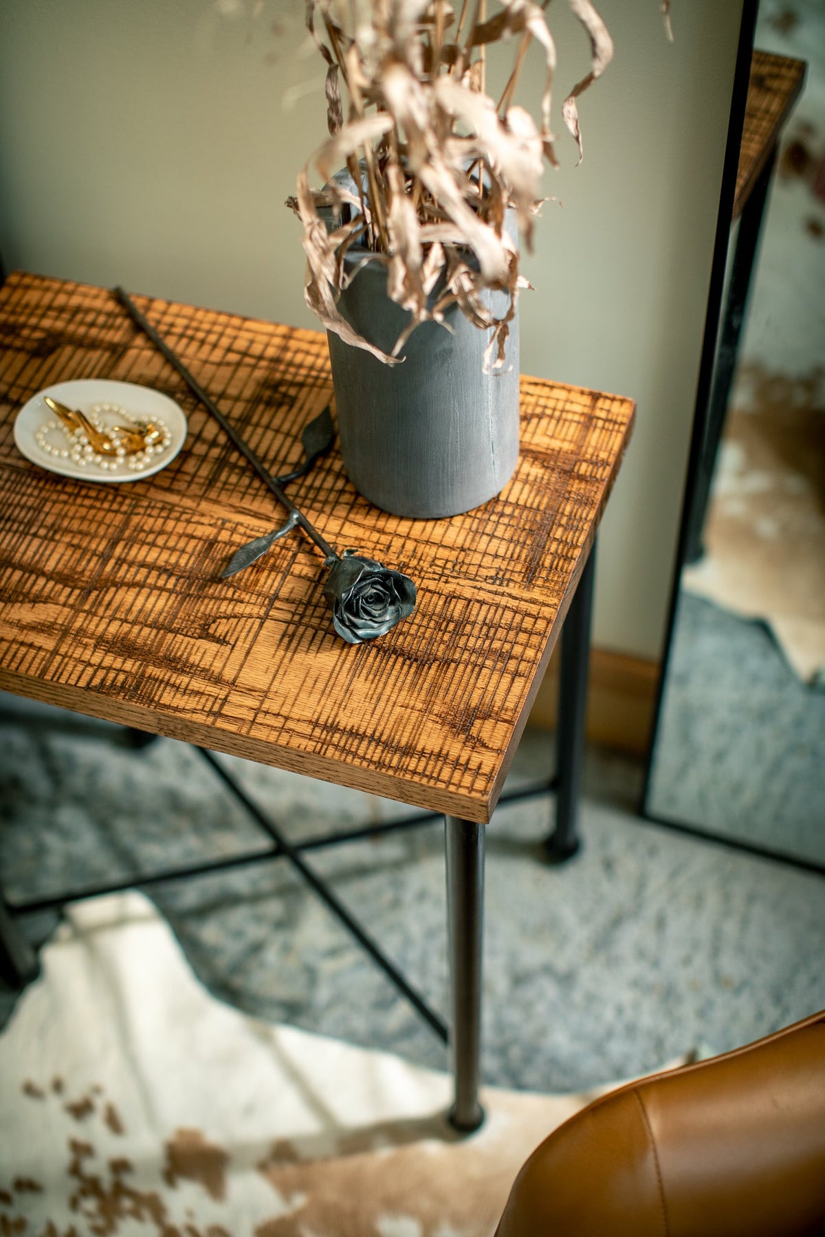 Corinth Hand-Forged Iron Side Table – view 2