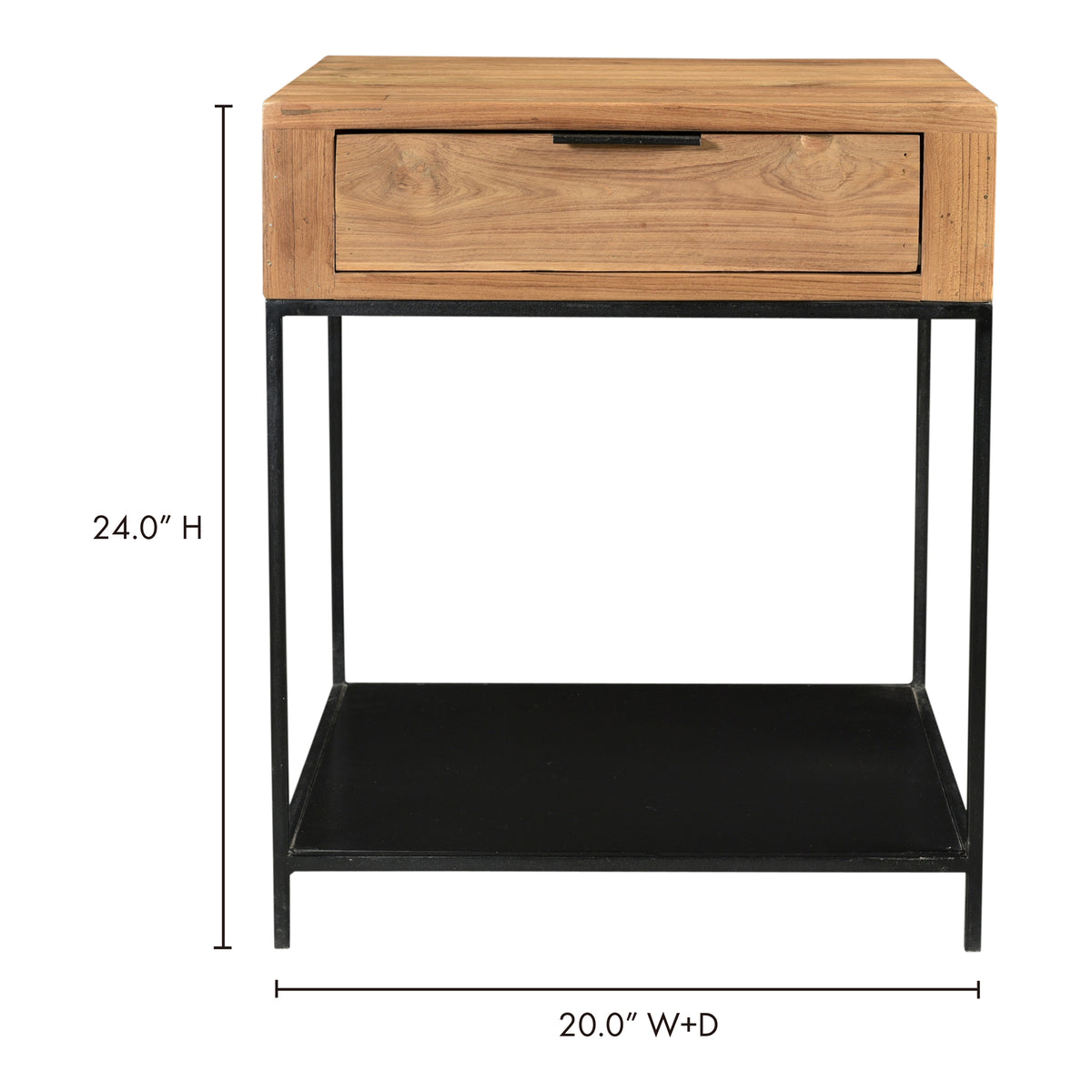 Joliet Side Table – 20" Solid Teak Side Table (8)