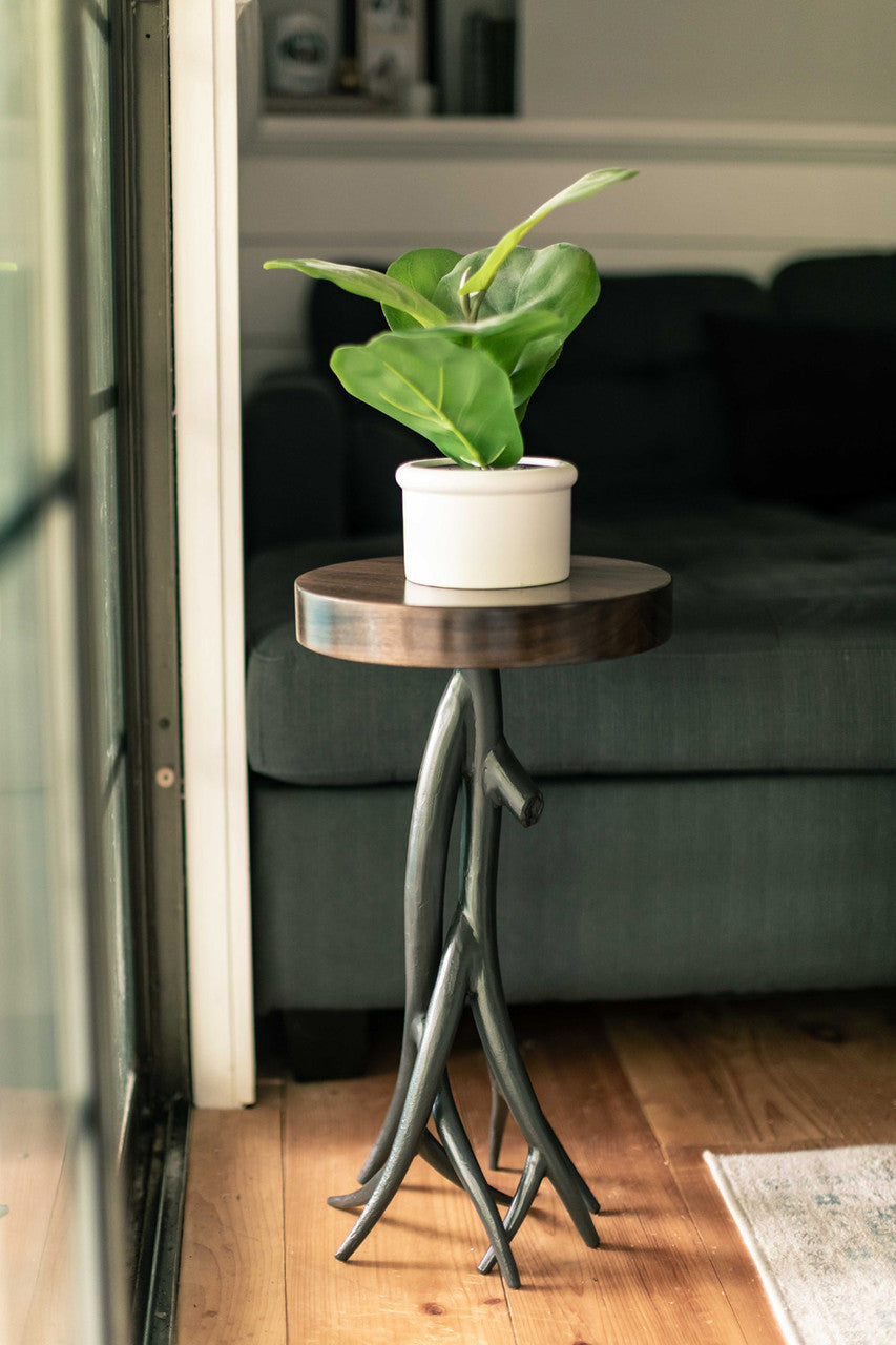 Driftwood Hand-Forged Iron Accent Table – view 6