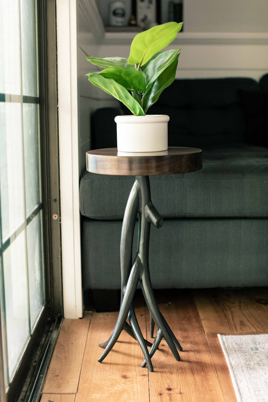 Driftwood Hand-Forged Iron Accent Table – view 7
