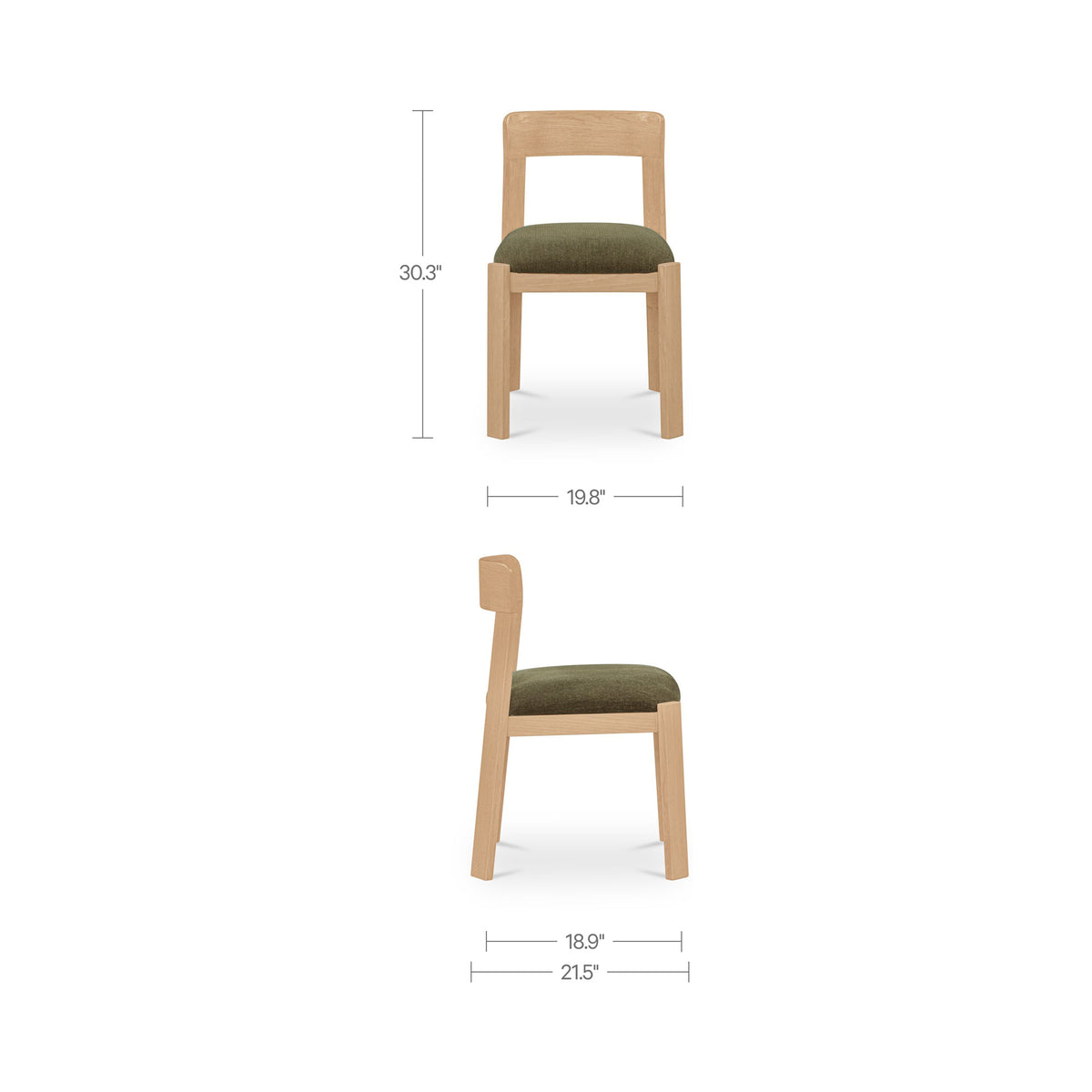 Oli Dining Chair – 19.8" Upholstered Dining Chairs, Set of 2 (3 Colors) (11)