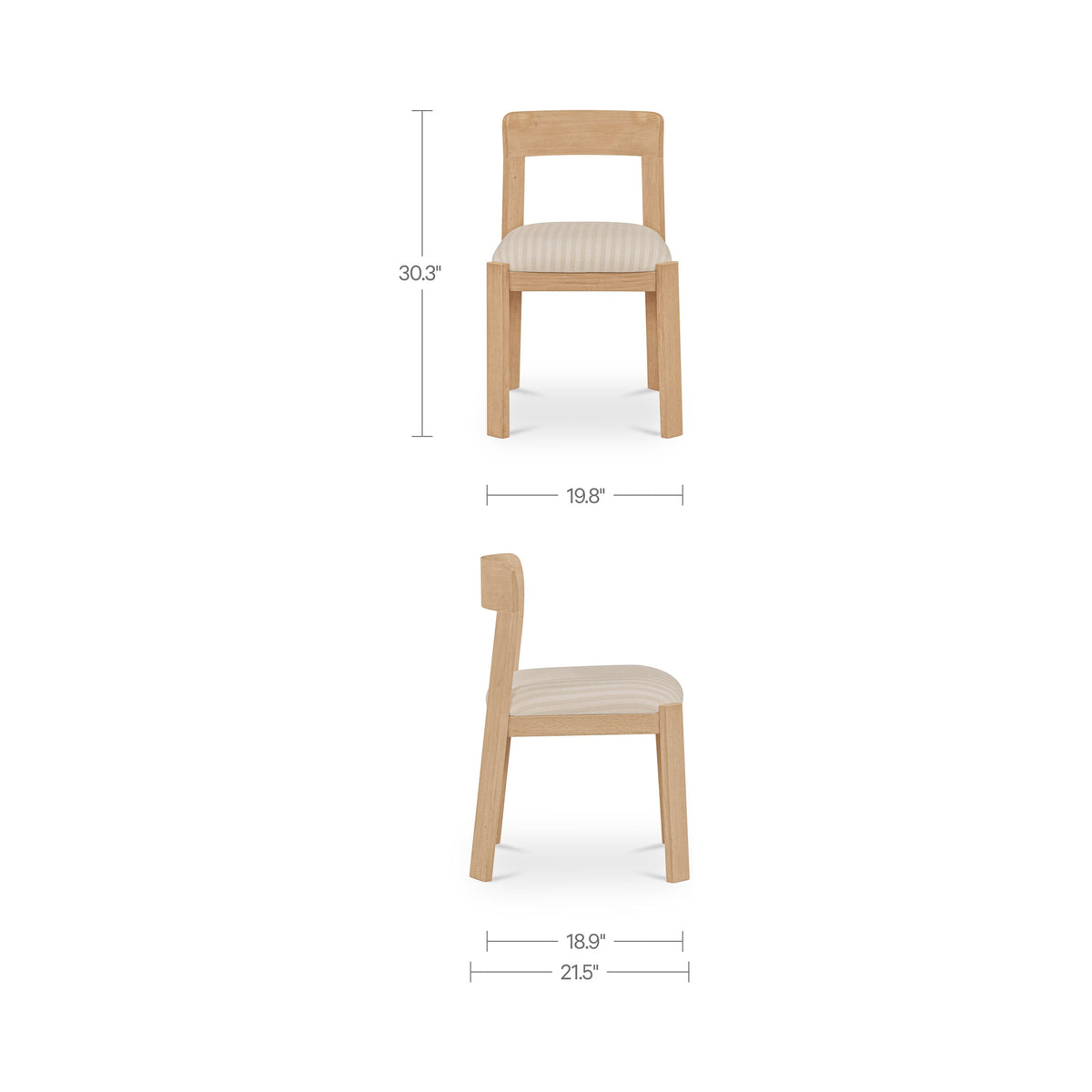 Oli Dining Chair – 19.8" Upholstered Dining Chairs, Set of 2 (3 Colors) (22)