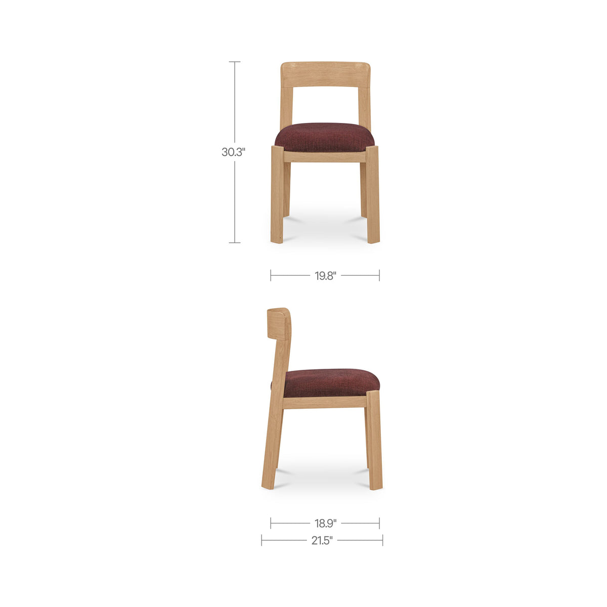 Oli Dining Chair – 19.8" Upholstered Dining Chairs, Set of 2 (3 Colors) (33)