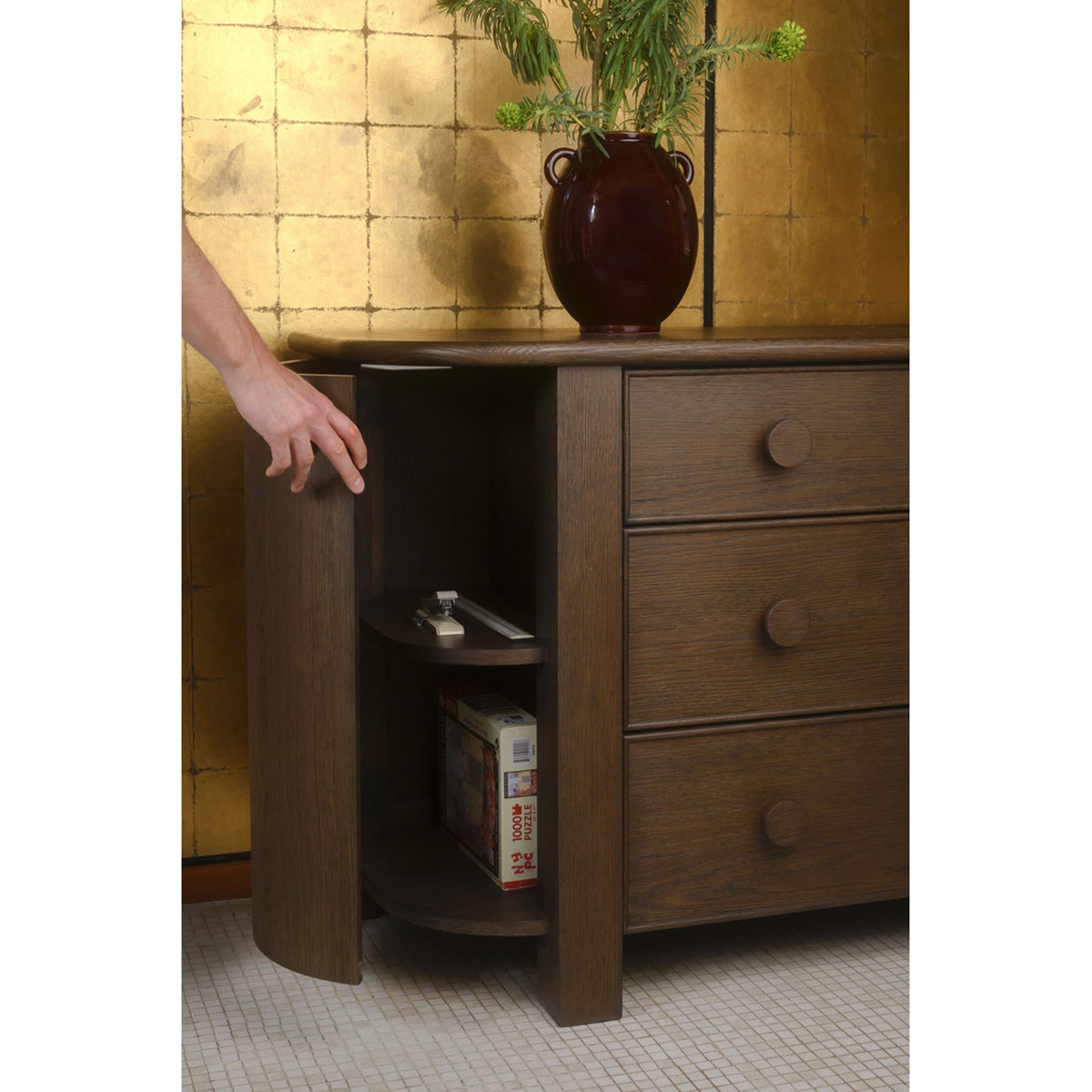 Loren Dresser – 87.8" Oak Veneer 6 Drawer Dresser (2 Colors) (15)