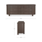 Loren Dresser – 87.8" Oak Veneer 6 Drawer Dresser (2 Colors) (14)