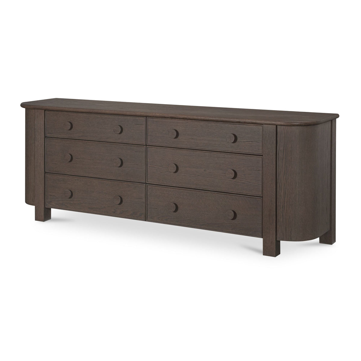 Loren Dresser – 87.8" Oak Veneer 6 Drawer Dresser (2 Colors) (5)