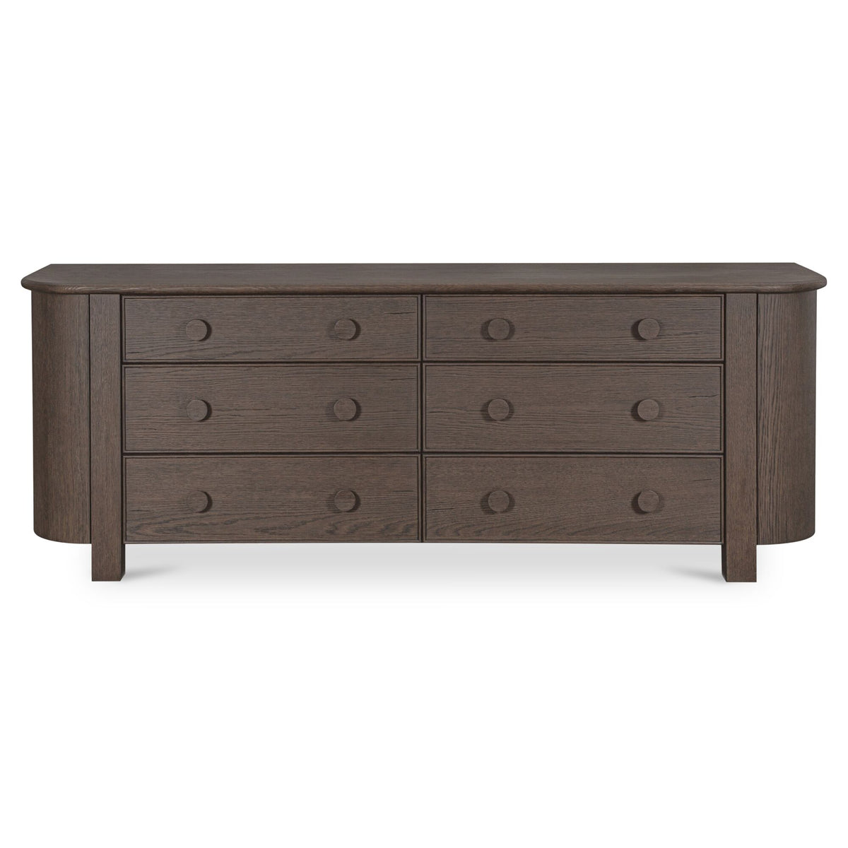 Loren Dresser – 87.8" Oak Veneer 6 Drawer Dresser (2 Colors) (1)
