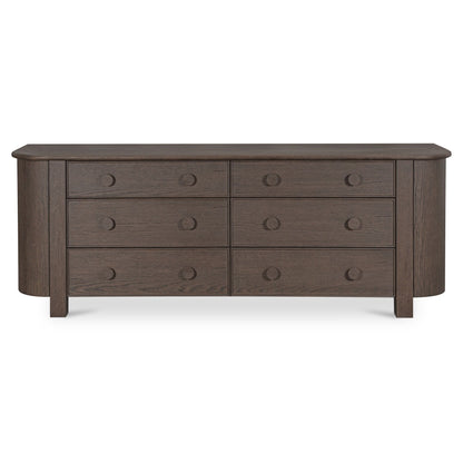 Loren Dresser – 87.8" Oak Veneer 6 Drawer Dresser (2 Colors) (1)