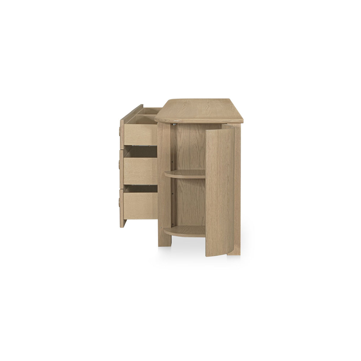 Loren Dresser – 87.8" Oak Veneer 6 Drawer Dresser (2 Colors) (18)