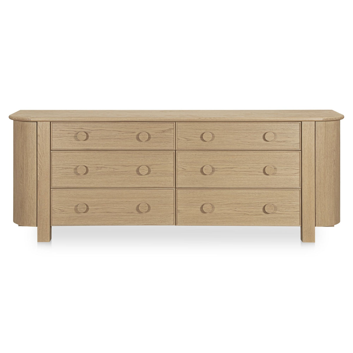 Loren Dresser – 87.8" Oak Veneer 6 Drawer Dresser (2 Colors) (17)