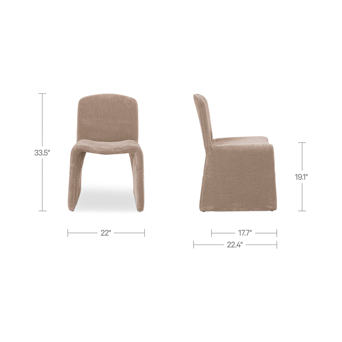 Ella Dining Chair – 22" Upholstered Dining Chair (3 Colors) (16)