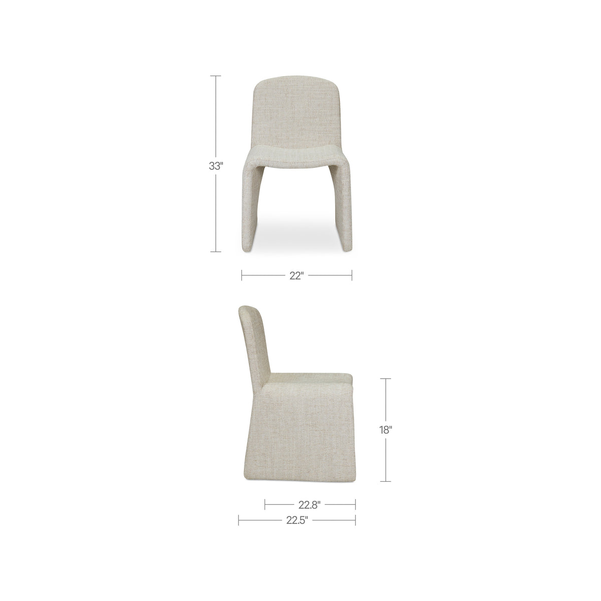 Ella Dining Chair – 22" Upholstered Dining Chair (3 Colors) (7)