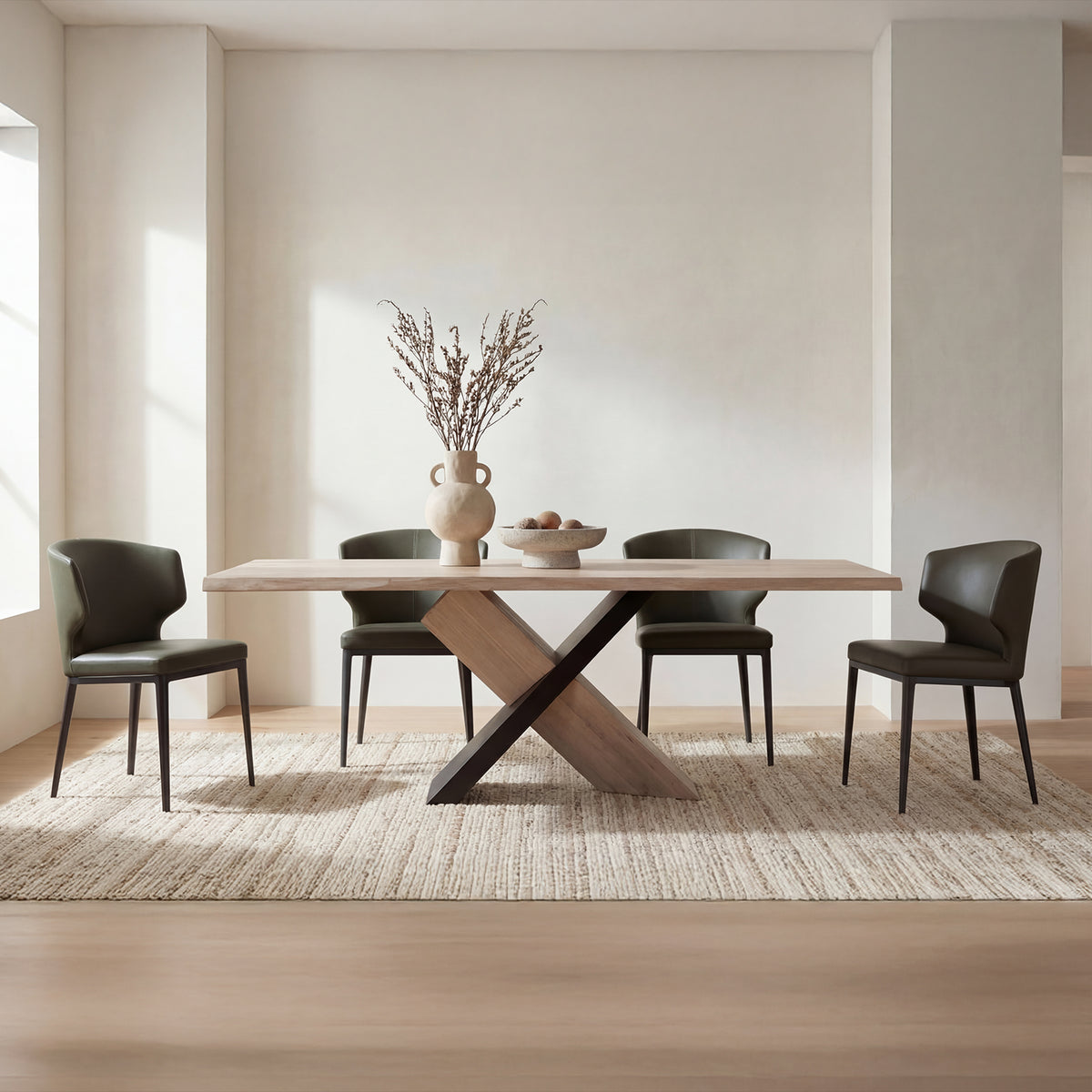 Delaney Dining Chair Set of 2 – 19.5" Vegan Leather Dining Chairs (2 Colors) (18)