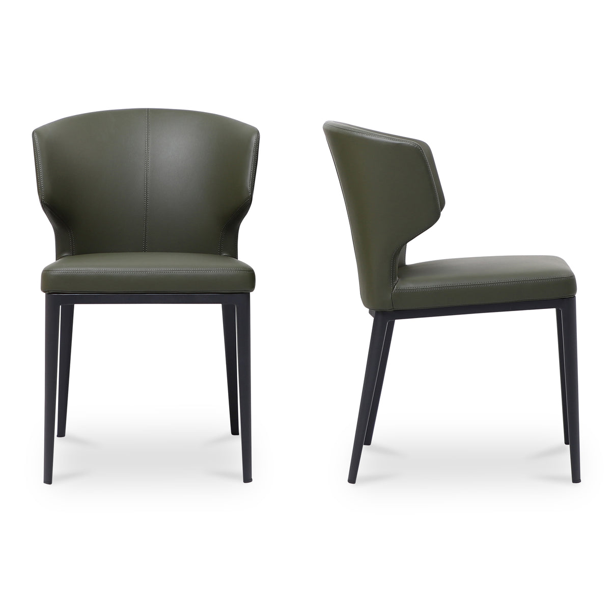 Delaney Dining Chair Set of 2 – 19.5" Vegan Leather Dining Chairs (2 Colors) (13)
