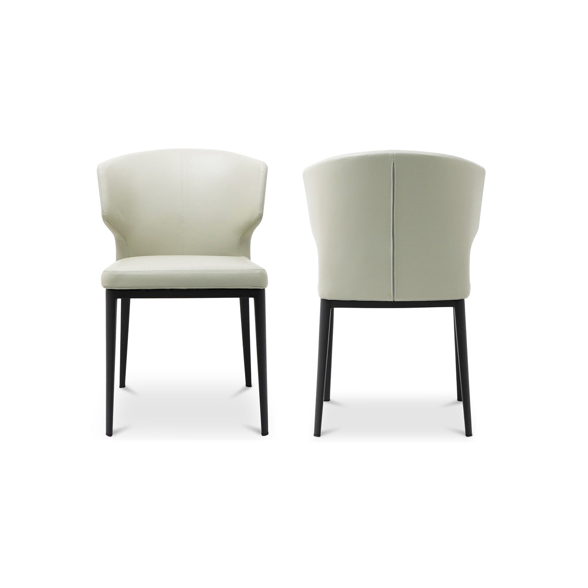 Delaney Dining Chair Set of 2 – 19.5" Vegan Leather Dining Chairs (2 Colors) (2)