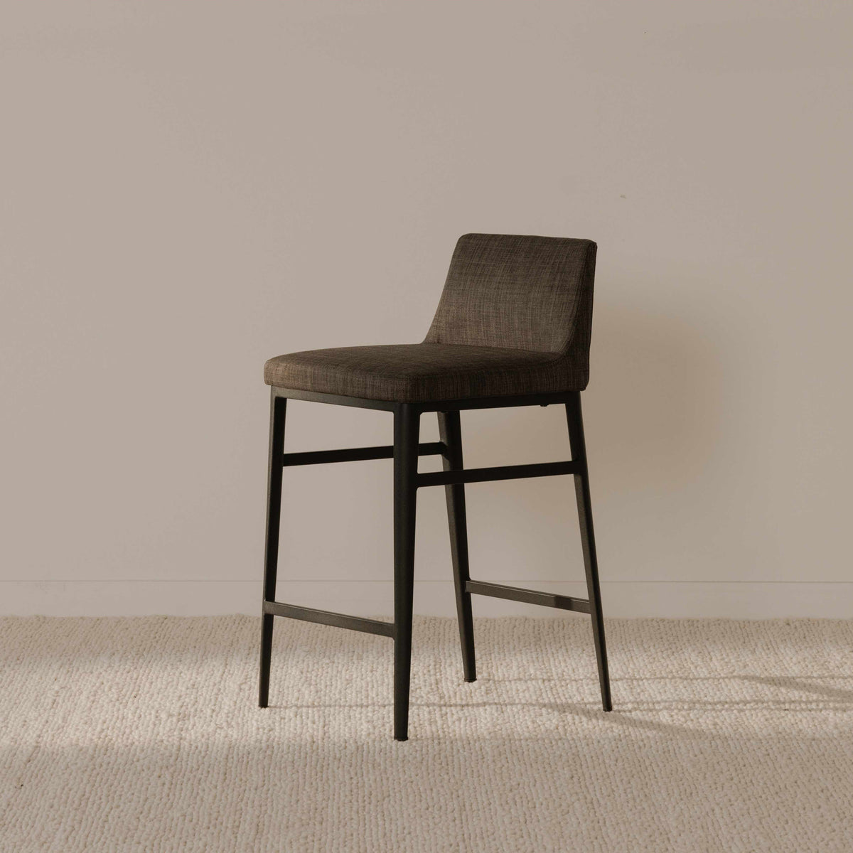 Baron Counter Stool – 17.5" Low-Back Upholstered Counter Stool (2 Colors) (6)