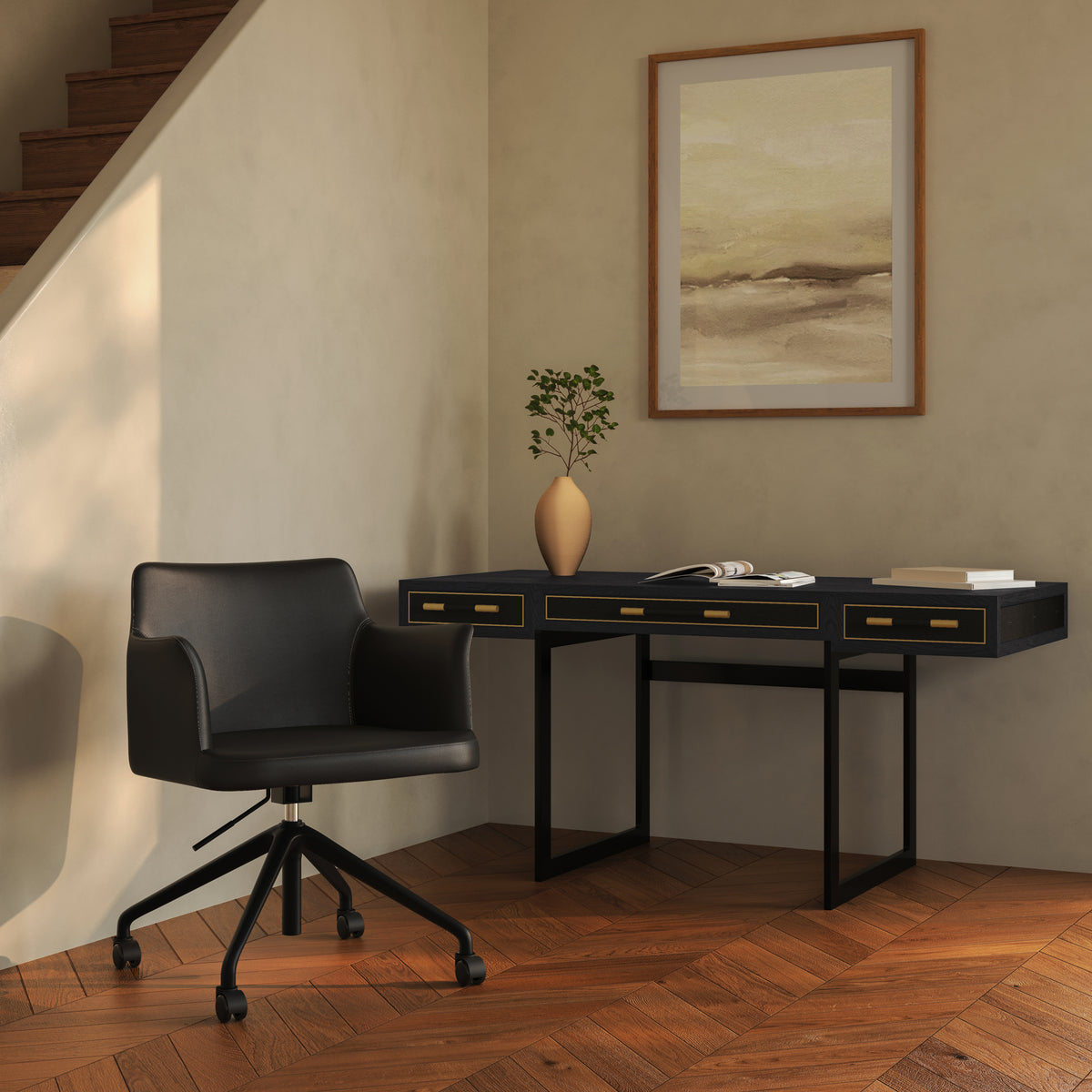 Morris Office Chair – 22.8" Vegan Leather Swivel Office Chair (6)