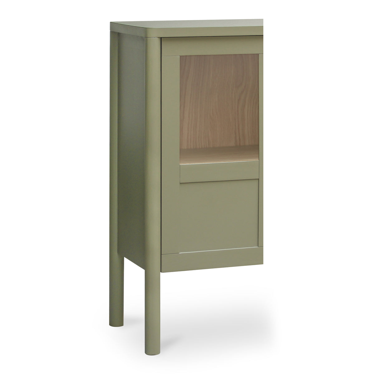 Hannah Cabinet – 35" Glass-Front Pine Cabinet (6)