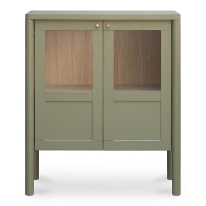 Hannah Cabinet – 35" Glass-Front Pine Cabinet (1)