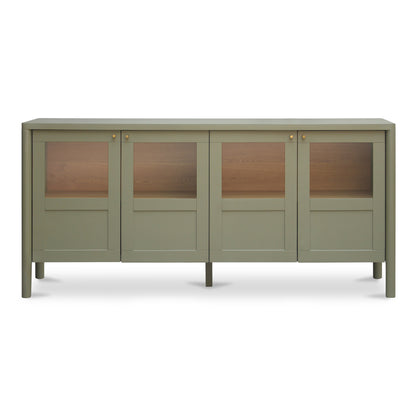Hannah Sideboard – 72.8" Glass-Front Pine Sideboard (1)