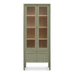 Hannah Tall Cabinet – 86.2" Glass-Front Pine Cabinet (2 Colors) (2)