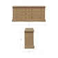 Clarence Dresser – 72" Solid Oak 6-Drawer Dresser (7)