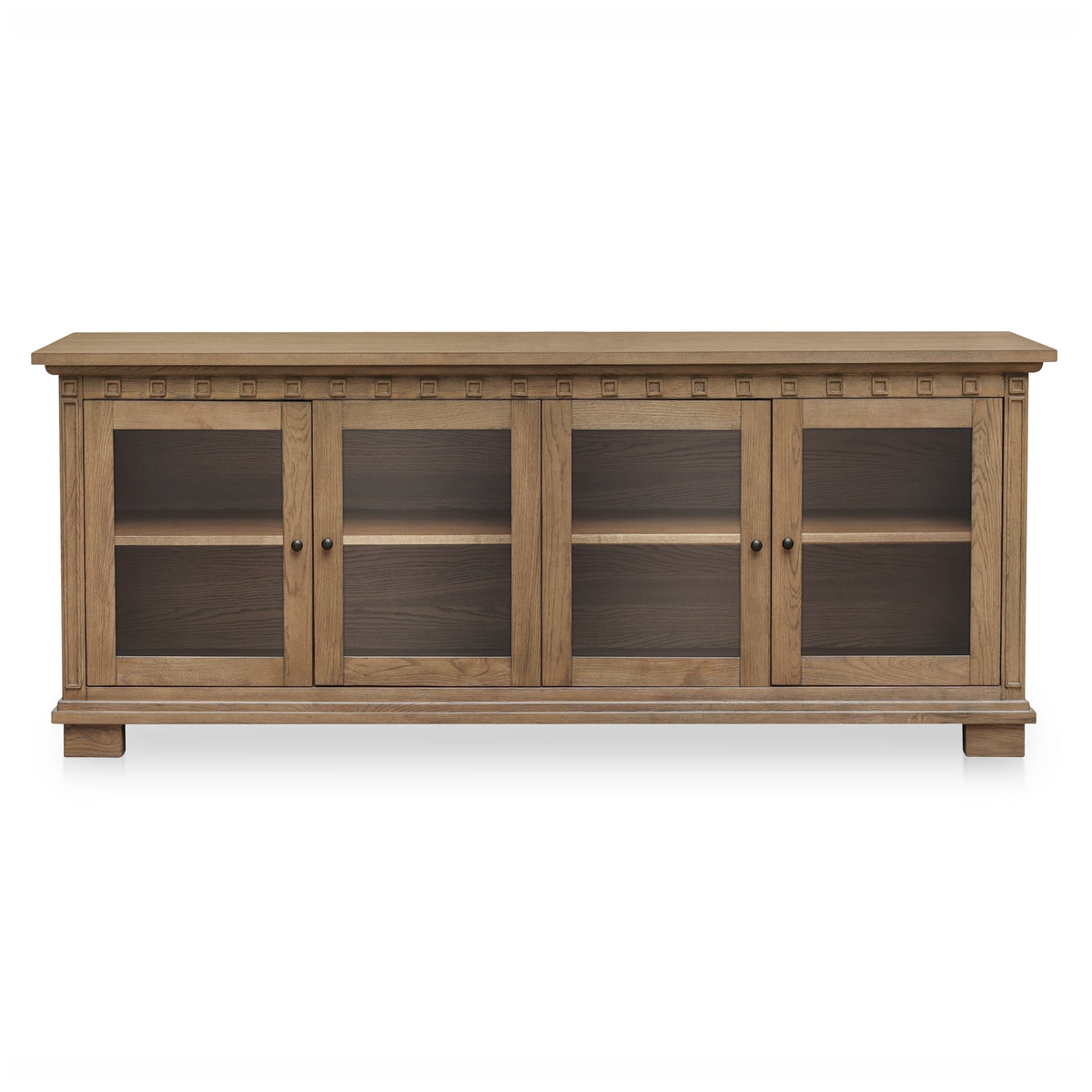 Lillian Sideboard – 83.7" Ash Sideboard with Glass Doors (1)