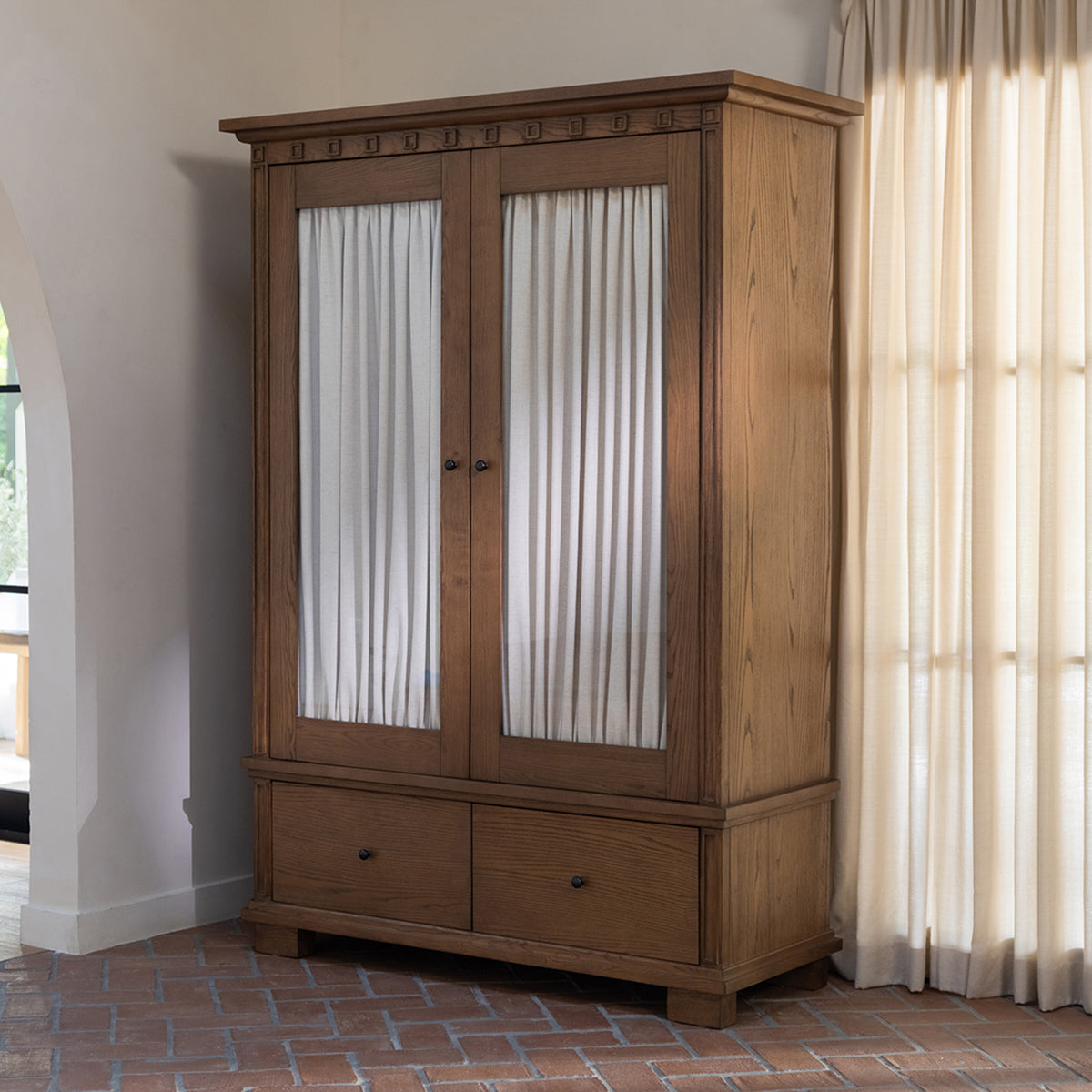 Lillian Tall Cabinet – 52" Ash Cabinet with Glass Doors (12)