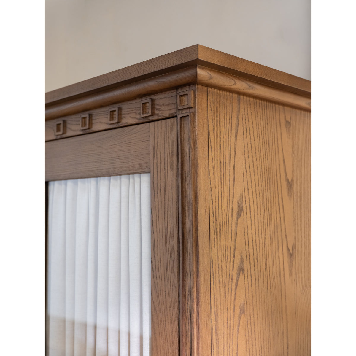 Lillian Tall Cabinet – 52" Ash Cabinet with Glass Doors (9)