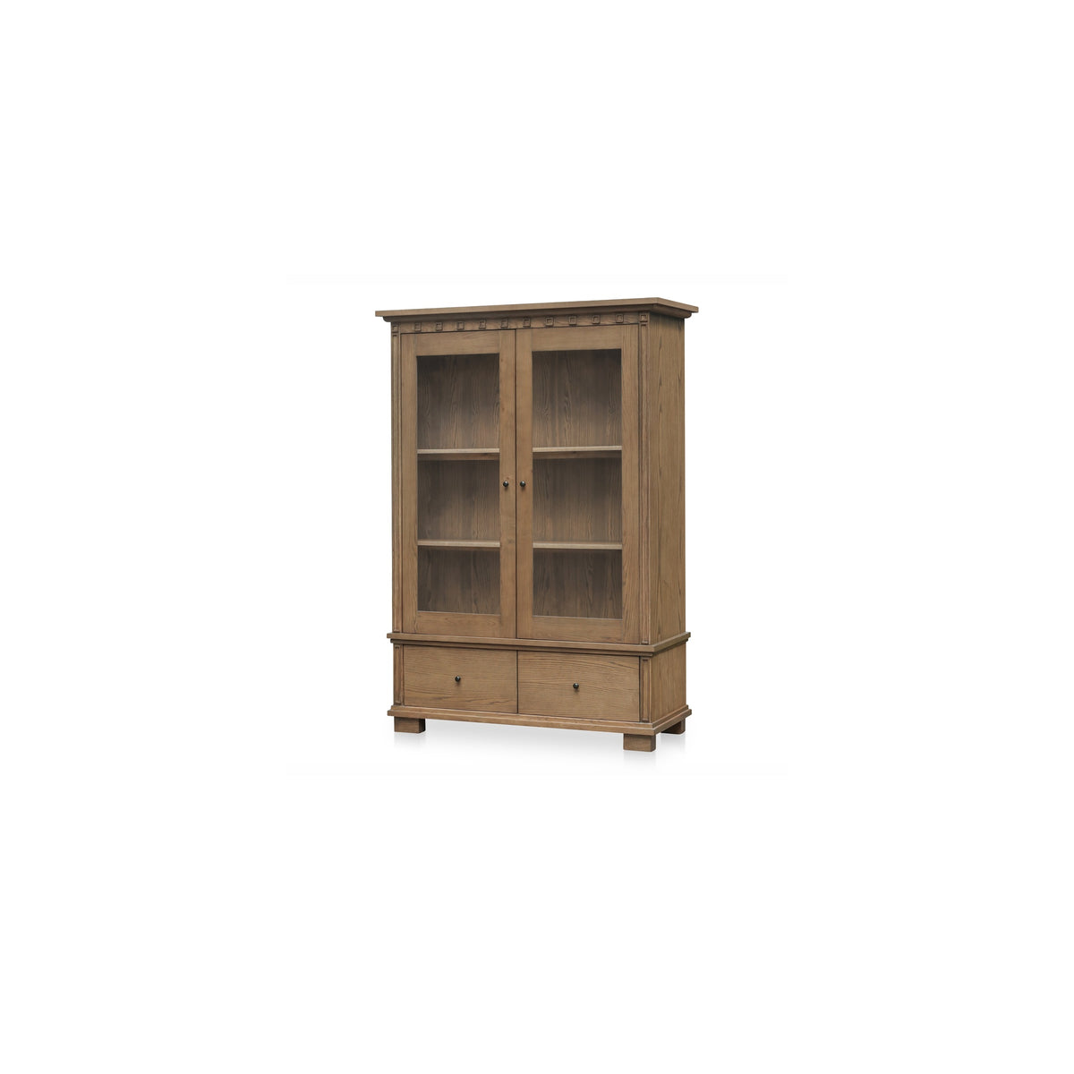 Lillian Tall Cabinet – 52" Ash Cabinet with Glass Doors (6)