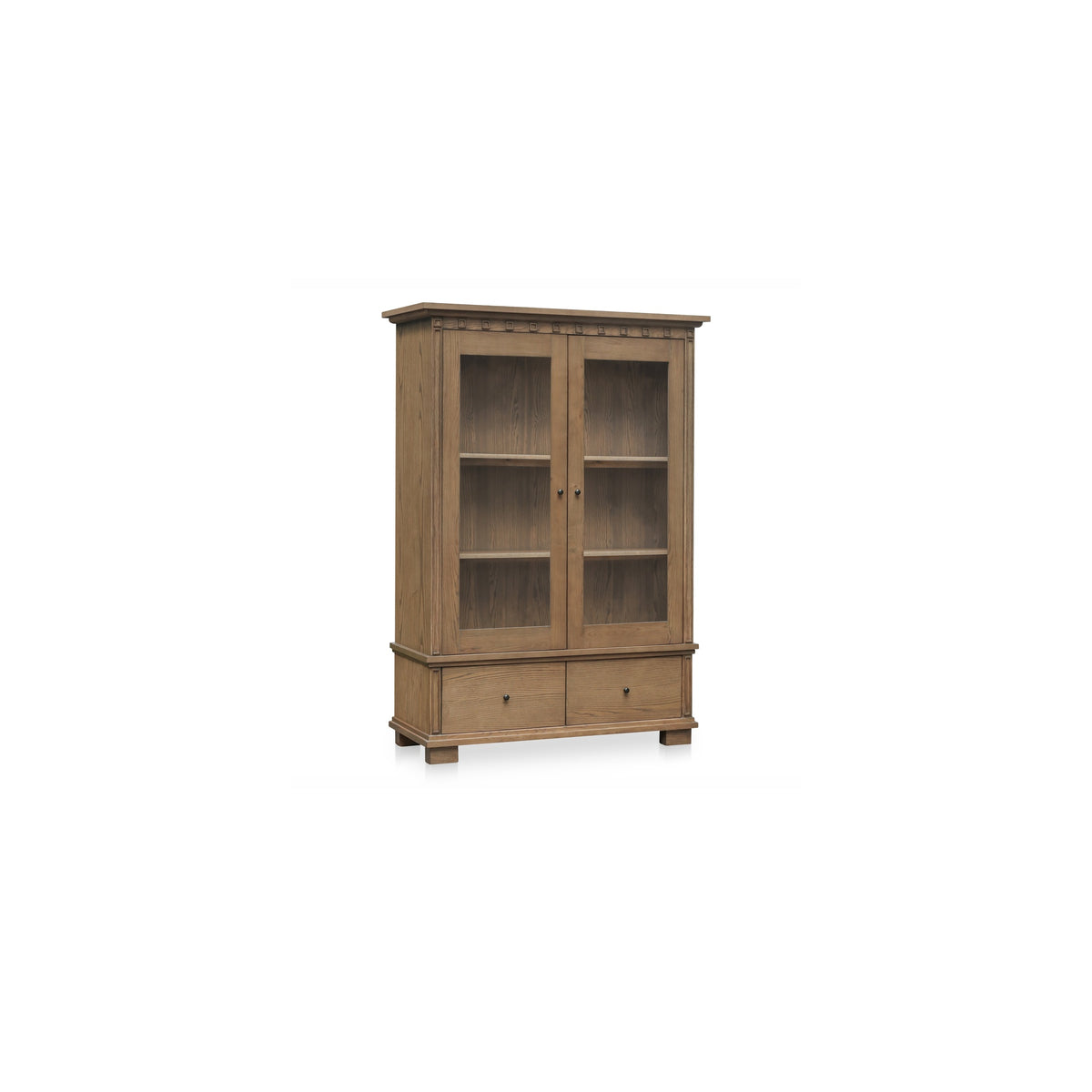 Lillian Tall Cabinet – 52" Ash Cabinet with Glass Doors (3)