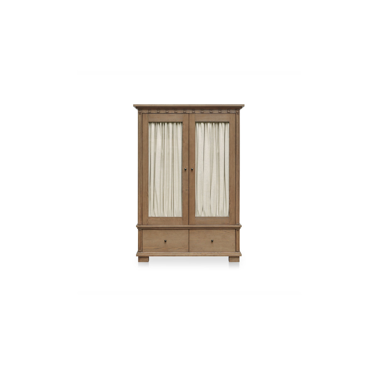 Lillian Tall Cabinet – 52" Ash Cabinet with Glass Doors (2)
