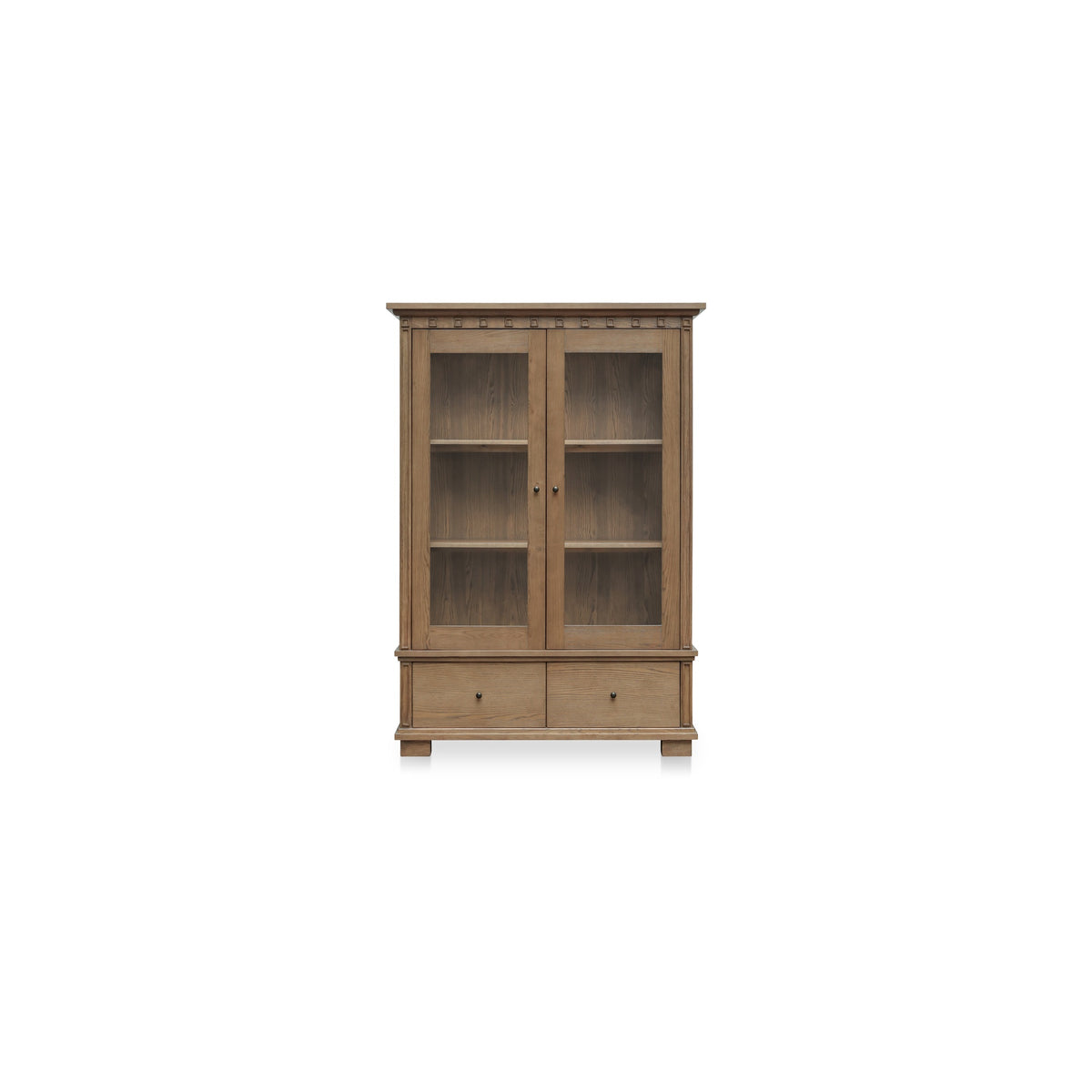 Lillian Tall Cabinet – 52" Ash Cabinet with Glass Doors (1)