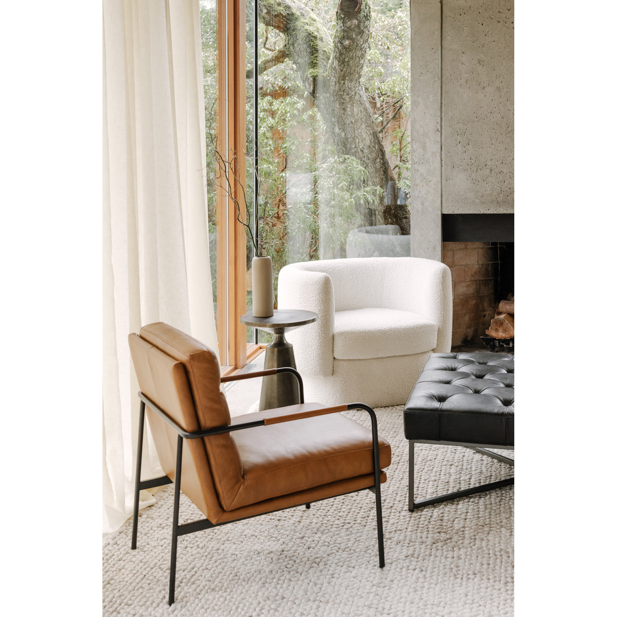Verlaine Armchair – 23.5" Leather Accent Chair (3 Colors) (10)