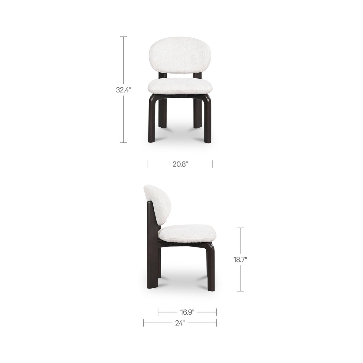 Sami Dining Chair Set of 2 – 20.87" Upholstered Dining Chairs (10)