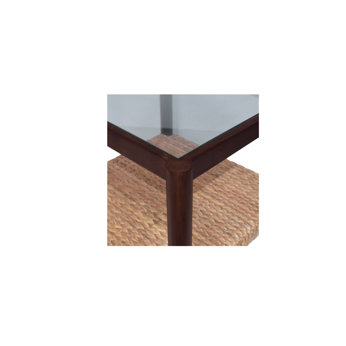 Beth Side Table – 25.3" Wood and Glass Side Table (5)