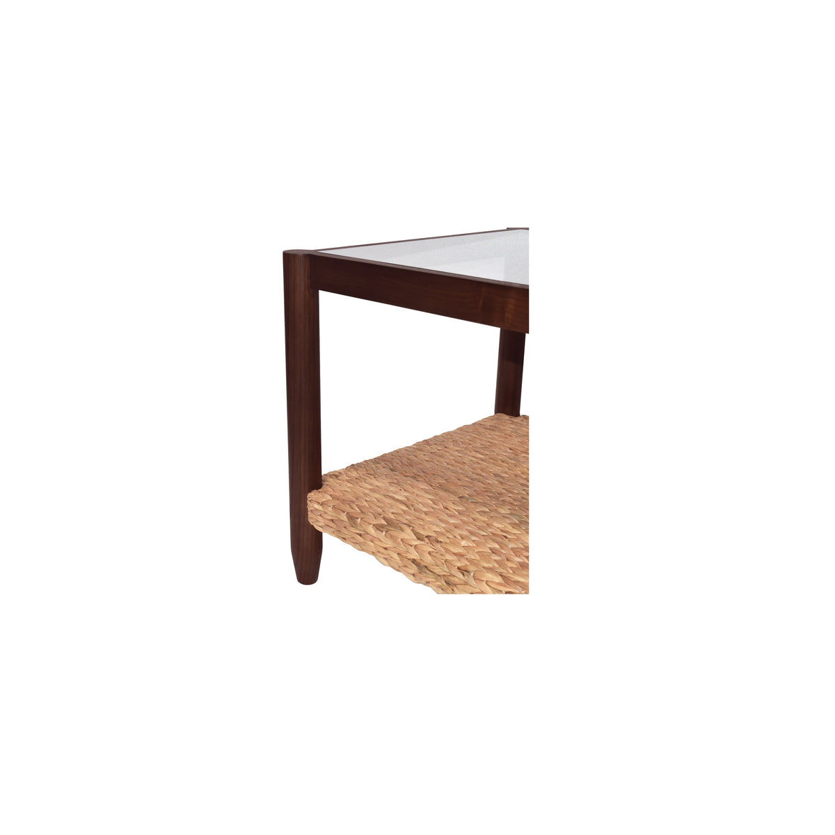 Beth Side Table – 25.3" Wood and Glass Side Table (4)