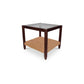 Beth Side Table – 25.3" Wood and Glass Side Table (2)